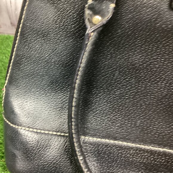 Kate Spade Black Leather Dome Satchel Handbag - Picture 2 of 16